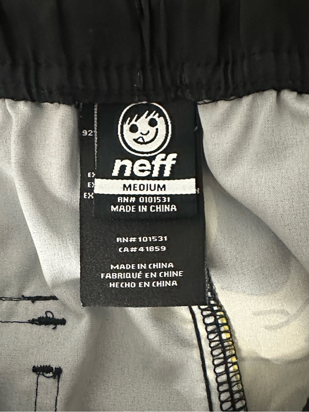 Neff Chill Mode Peace Ducky Swim Board Shorts Men Graphic Surf Skate Streetwear - Picture 6 of 9